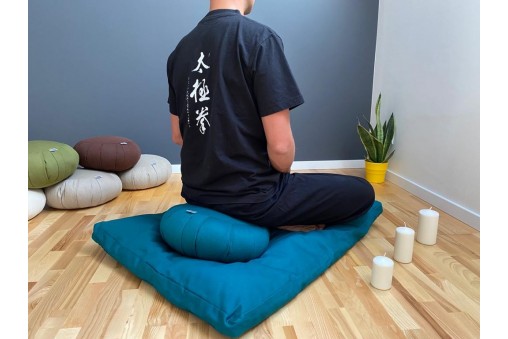 Zestaw do medytacji zafu gryczane + miękka, bawełniana mata