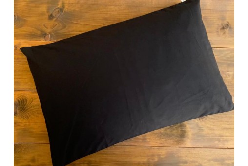 Czarna bawełniana poszewka na poduszkę