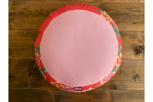 Zafu "Prowansja" różowe - poduszka do medytacji