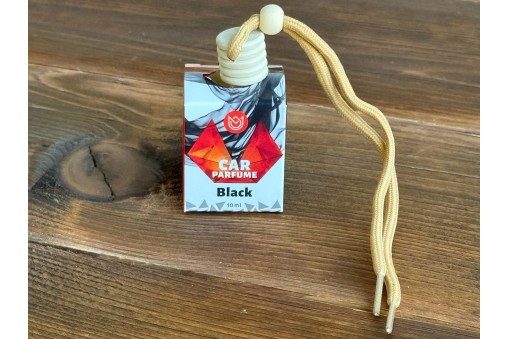 Black - zawieszka zapachowa do samochodu z drewnianą zakrętką