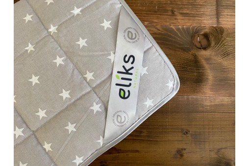 OUTLET Kołdra obciążeniowa - szara w białe gwiazdki 140x200 5kg