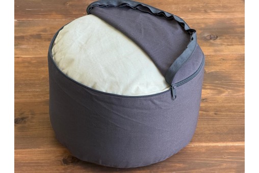 Poduszka do medytacji 30x18cm z pokrowcem - puf, zafu z łuską gryki